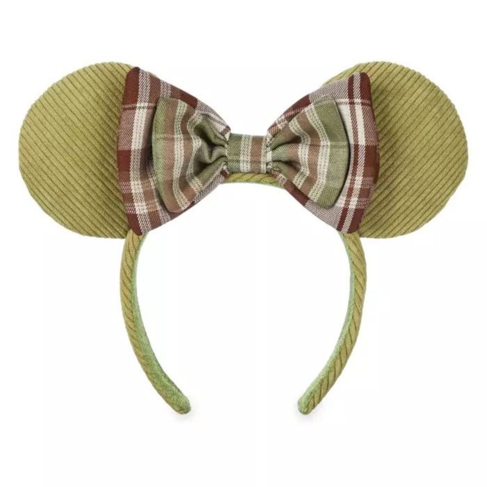 Plaid Green Minnie Ears Headband